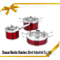 6 pcs stainless steel kitchenware stock pot
